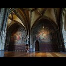 In der Großen Hofstube im ersten Obergeschoss, die als Speiseraum diente